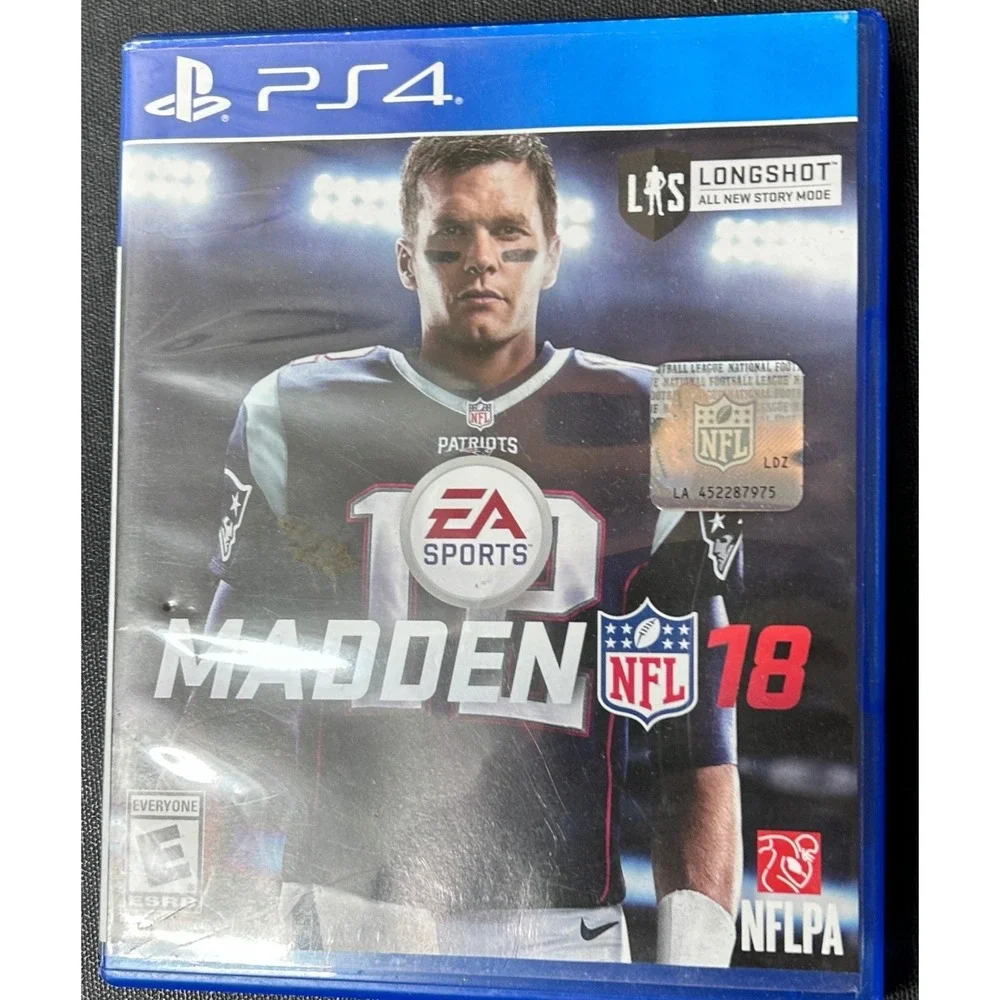 EA Sports Madden NFL 18 Sony PlayStation 4 PS4 Tom Brady Cover 2017 Football
